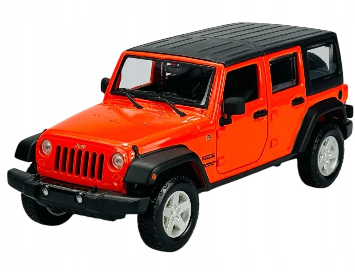 Maisto 2015 Jeep Wrangler Unlimited oranje metaal 1:24 model auto de Maisto en Orange – photo du produit