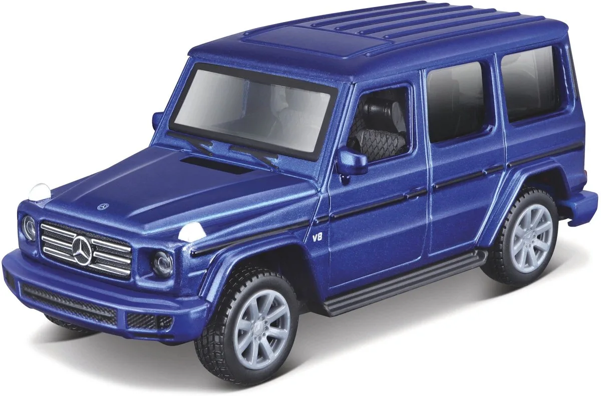 Mercedes Benz G-CLASS 'PULL-BACK' 4,5" - Modelauto - Schaalmodel - Miniatuurauto van Maisto in Blauw metalic – productfoto
