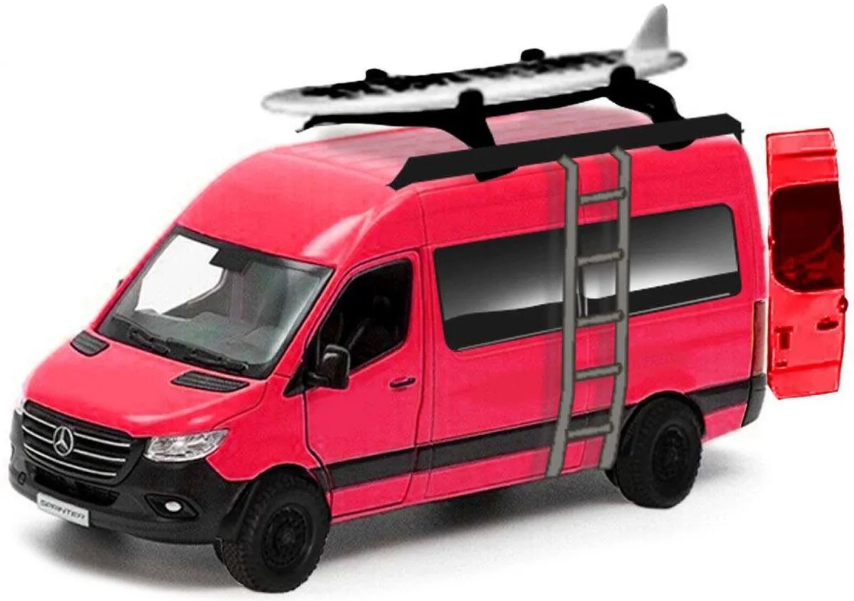 Mercedes-Benz Sprinter - Modelauto - Schaal 4,5" von Maisto in Rot, Schwarz – Produktfoto