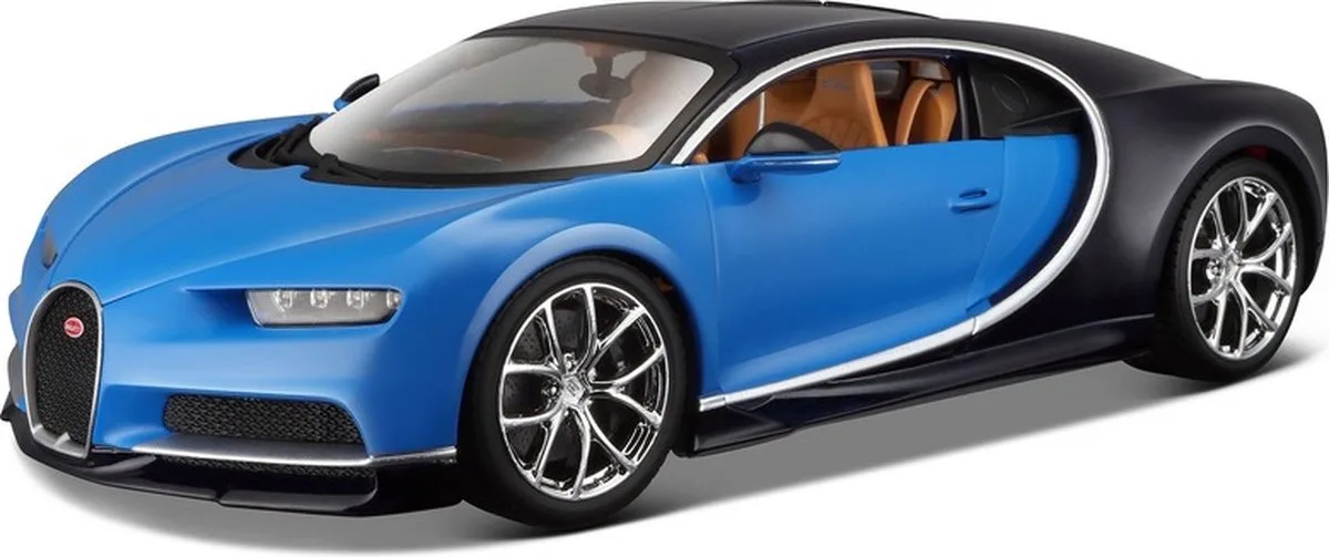 Modelauto - Bugatti Chiron - metaal - schaal 1:24 - speelgoedauto - schaalmodel de Maisto en Bleu – photo du produit