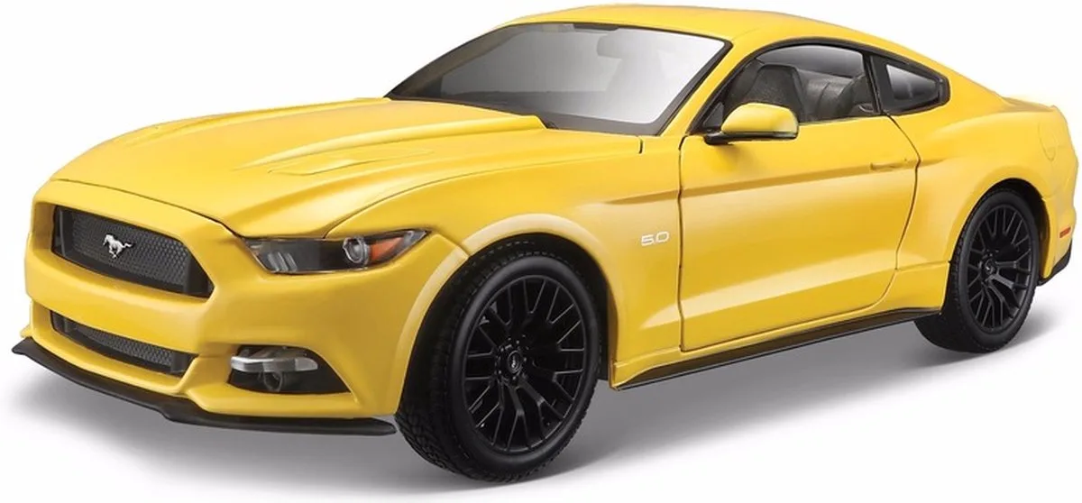 Modelauto - Ford Mustang 2015 - schaal 1:18 - speelgoedauto de Maisto en Jaune – photo du produit