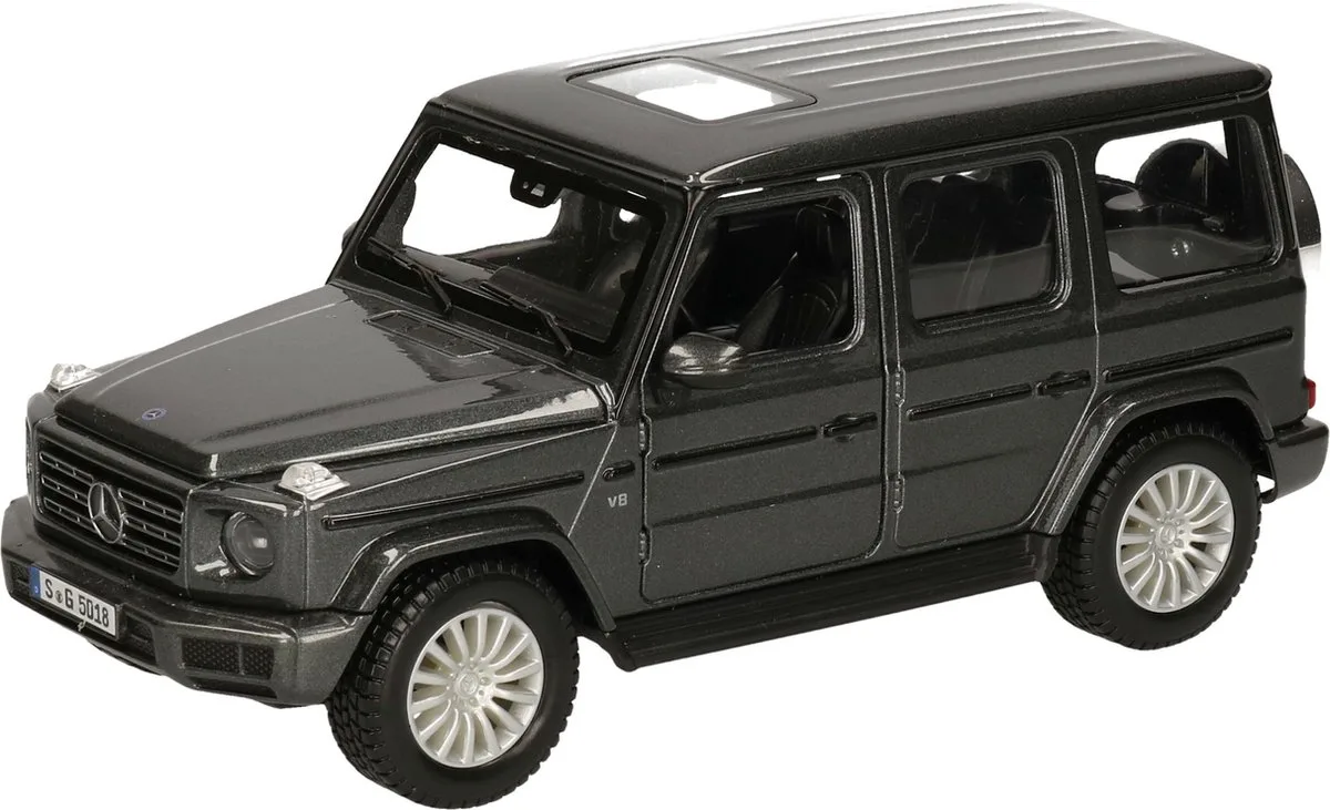 Modelauto Mercedes-Benz - G-klasse AMG - schaal 1:24 - 19 x 8 x 8 cm - auto schaalmodel - speelgoedauto von Maisto in Grau – Produktfoto