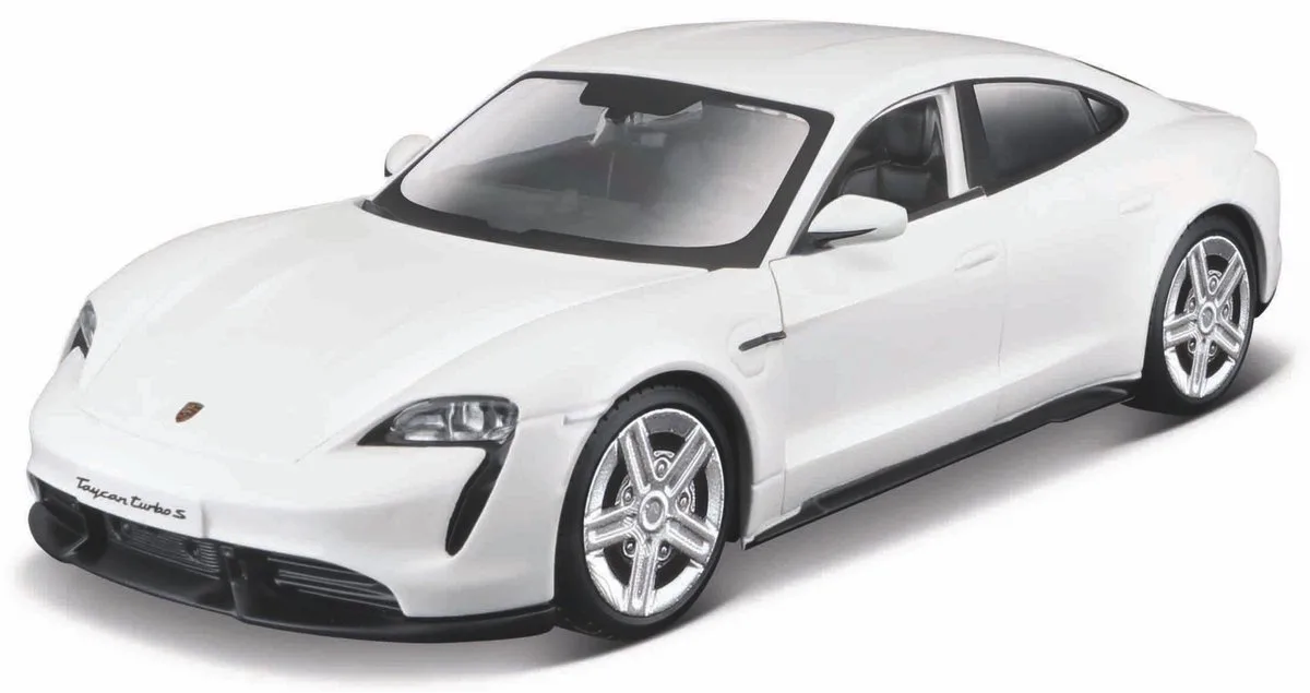 Modelauto - Porsche Taycan - 7,5 x 3,5 cm - schaalmodel de Maisto en Blanc – photo du produit