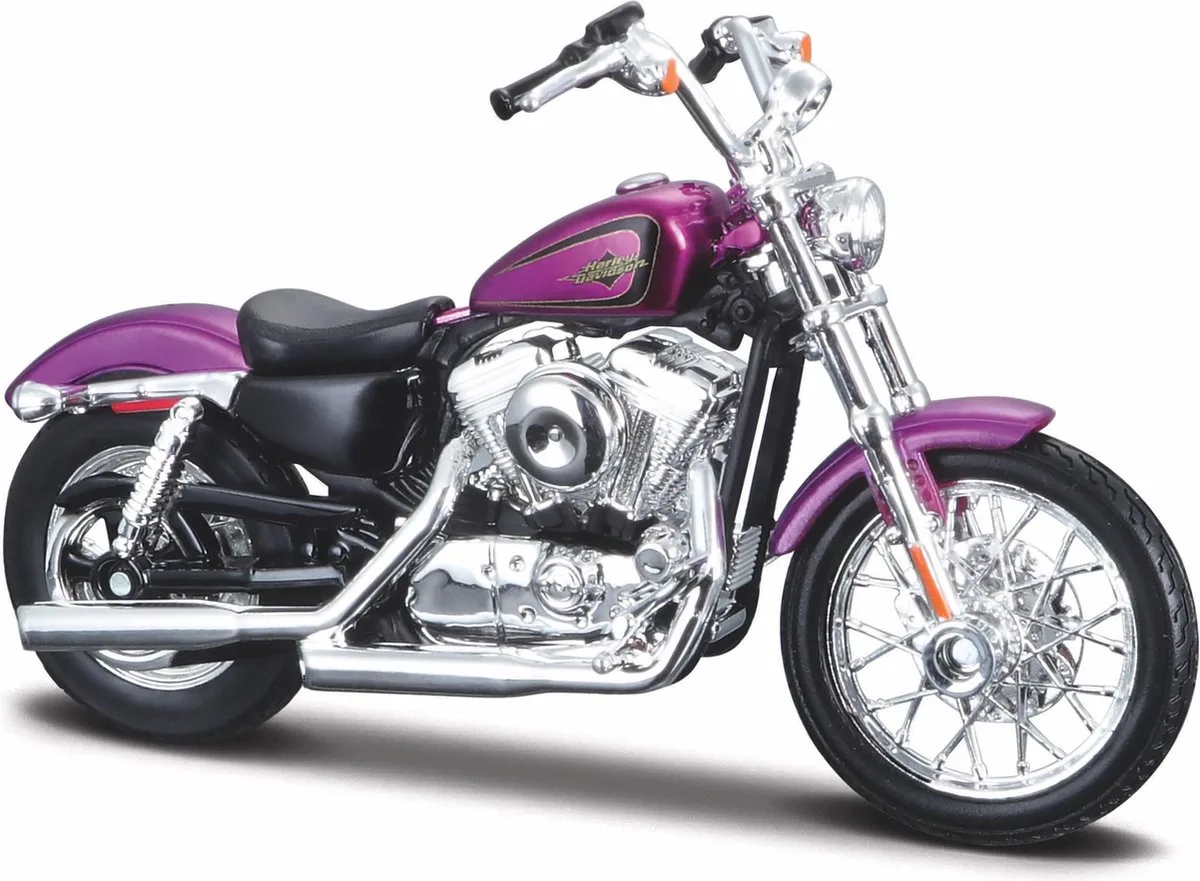 Modelmotor Harley Davidson XL1200V Seventy-Two 2013 1:18 - Speelgoed motor schaalmodel 11,5 cm de Maisto en Violet – photo du produit