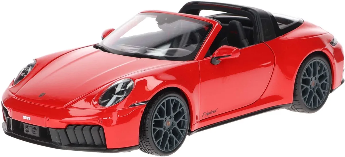 Porsche 911 (992.2) Targa 4 GTS 2025 - schaalmodel - modelauto - schaal 1:18 van Maisto in Rood – productfoto