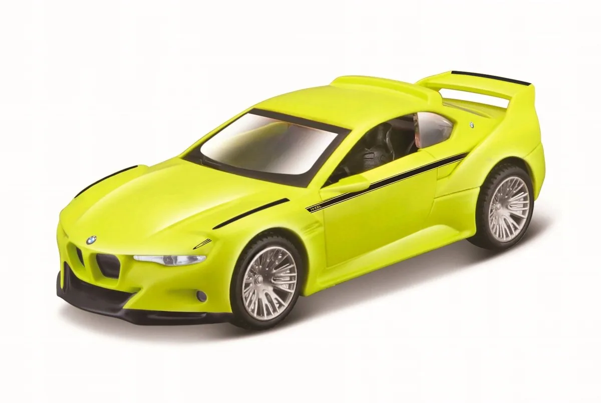 Power Racer BMW 3.0 CSL Hommage 4.5'' Pull-back Auto van Maisto in Geel – productfoto