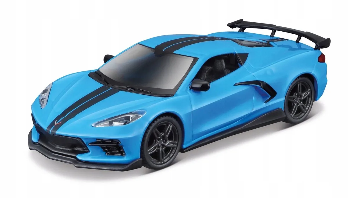 Power Racer Chevrolet Corvette 2020 4,5'' Modelauto från Maisto i Blå – produktbild