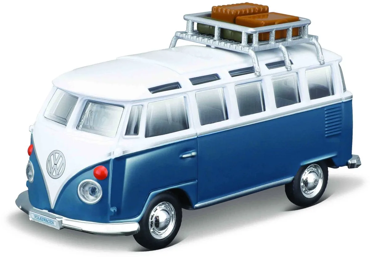 Volkswagen Samba - Modelauto - Schaal 4,5" by Maisto in Blue, White – product photo