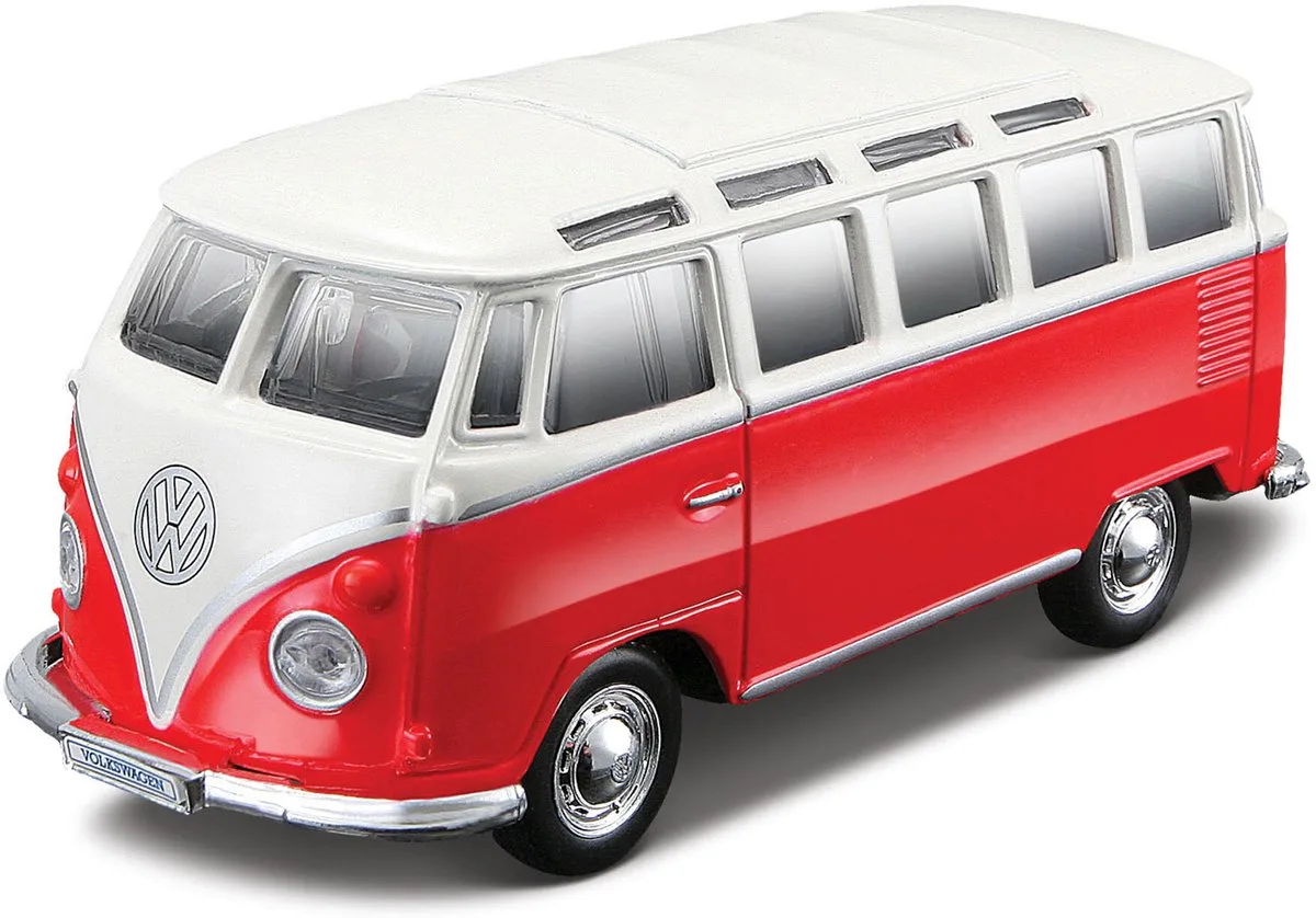 Volkswagen T1 Samba - Modelauto - Schaal 4,5" by Maisto in Red, Cream – product photo