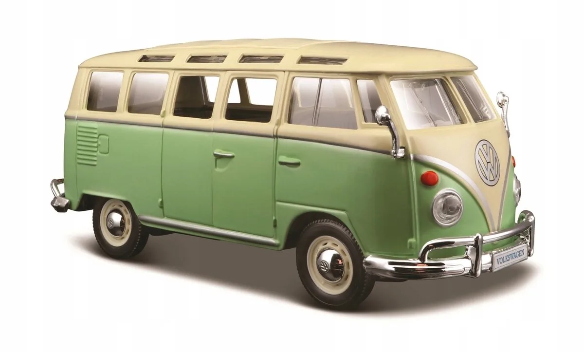 Volkswagen Transporter T1 Samba modelauto schaal 1/25 von Maisto in Grün – Produktfoto
