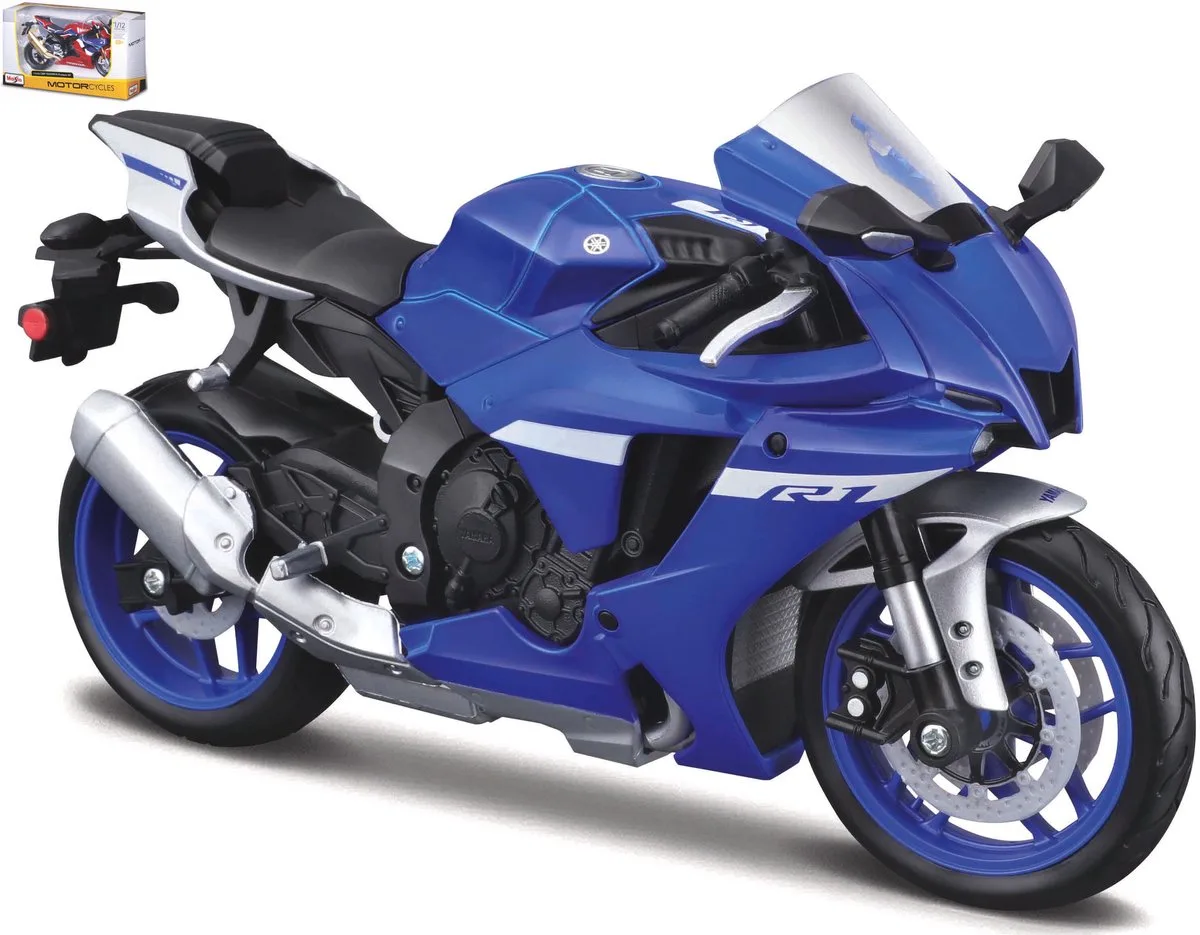 Yamaha Yzf-R1 - Modelauto - Schaal 1:12 de Maisto en Bleu, Gris, Blanc – photo du produit