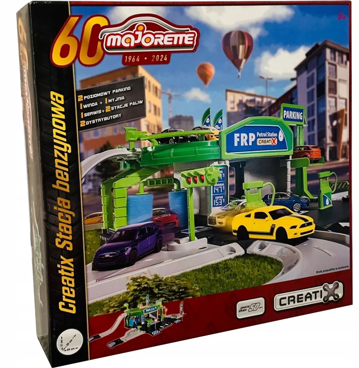 Creatix Tankstation Speelset - 2 Verdiepingen van Majorette in Meerkleurig – productfoto