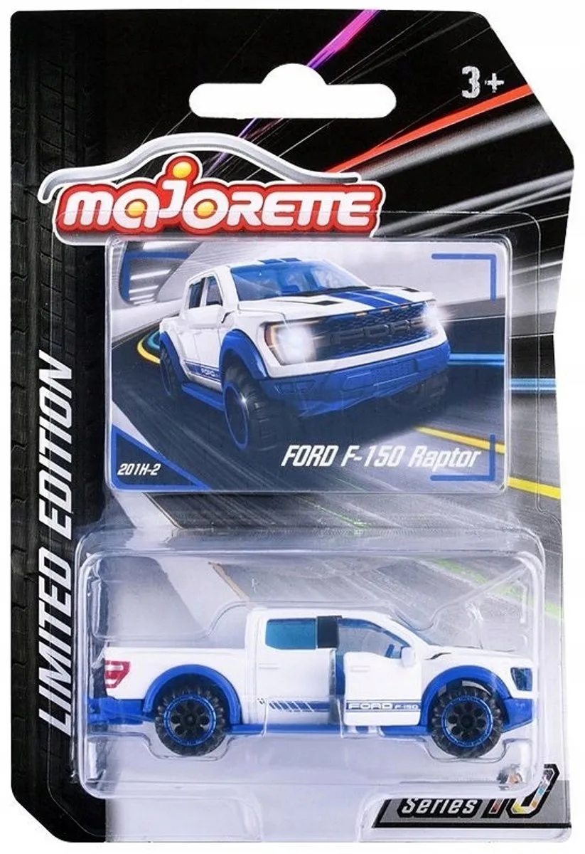Ford F-150 Raptor Limited Edition Schaalmodel 1:64 von Majorette in Blau – Produktfoto