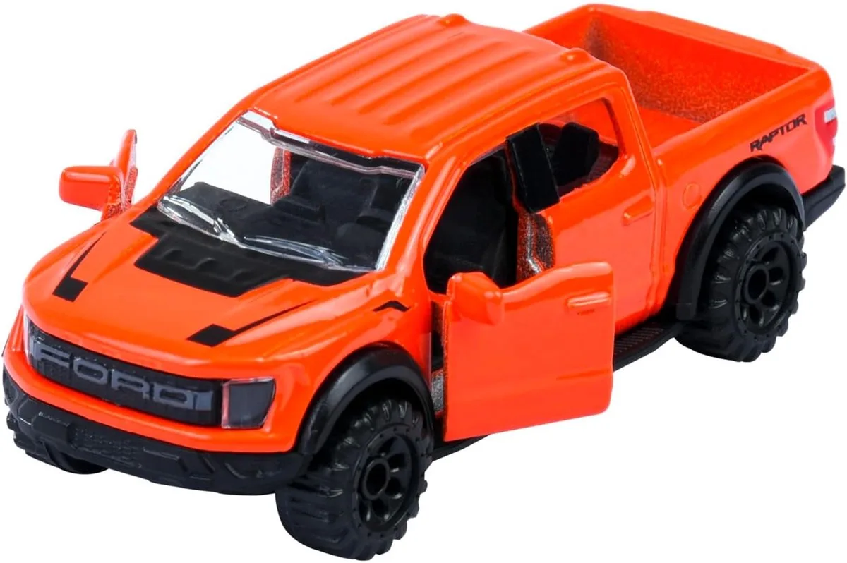 Ford F-150 Raptor, (Premium Cars) von Majorette in Orange – Produktfoto