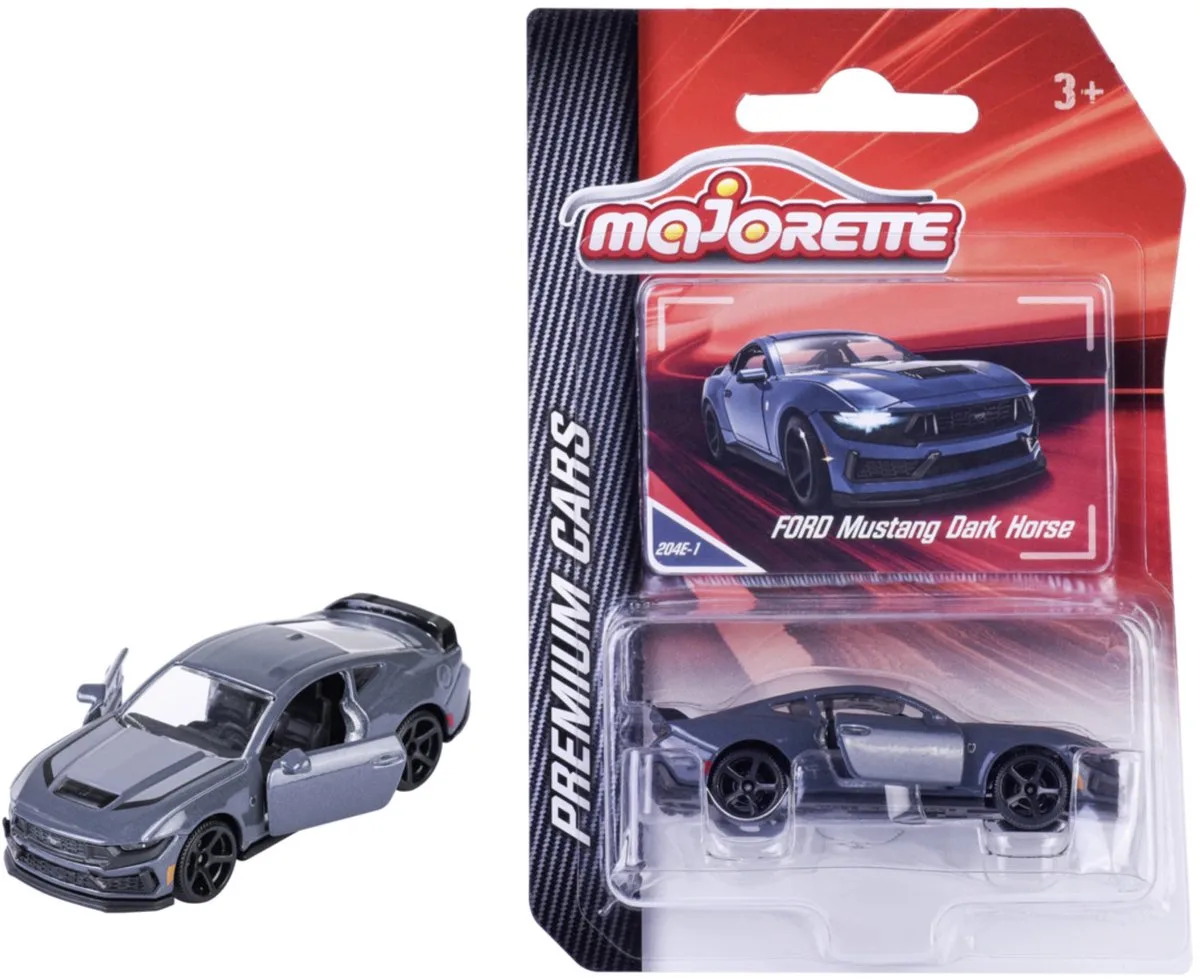Ford Mustang Dark Horse, (Premium Cars) von Majorette in Grau – Produktfoto