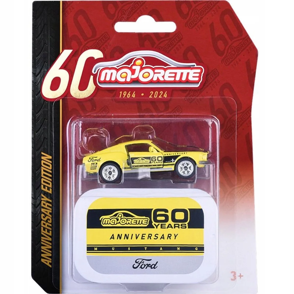 Ford Mustang Fastback Jubileumeditie - Schaal 1:64 van Majorette in Geel – productfoto