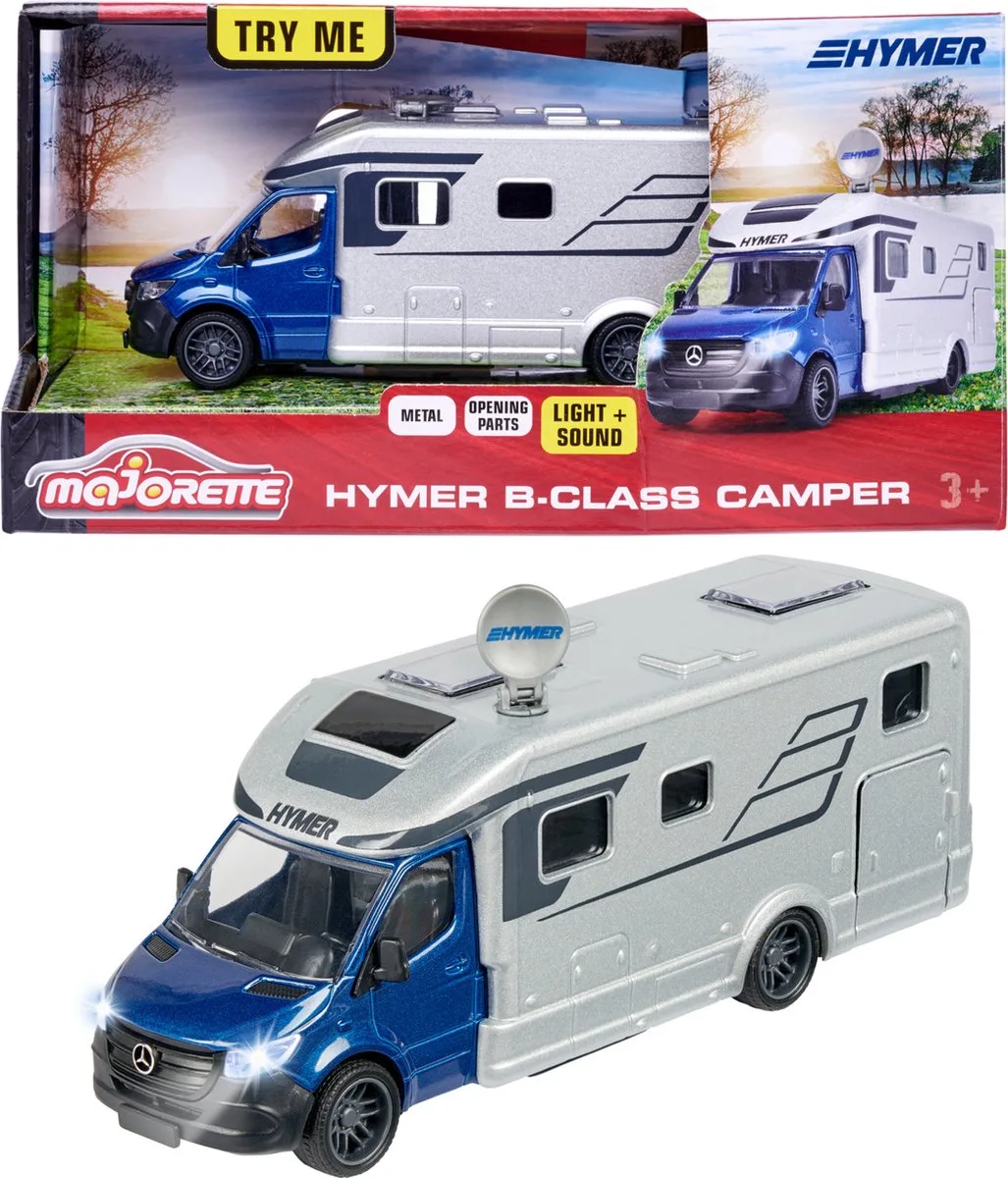 Grand Series Hymer B-Class Camper - Speelgoedvoertuig van Majorette in Blauw – productfoto