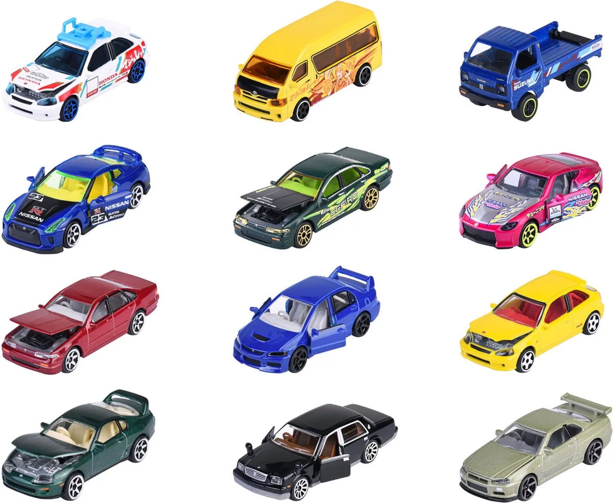 Japan Series Die-Cast Auto's Bonus Pack, 5st. fra Majorette i Diverse kleuren – produktbillede