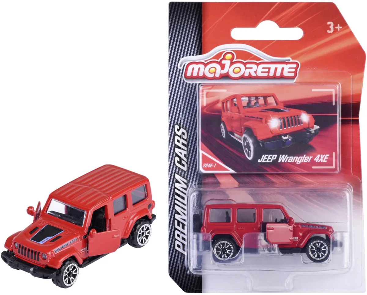 Jeep Wrangler, (Premium Cars) by Majorette in Red – product photo