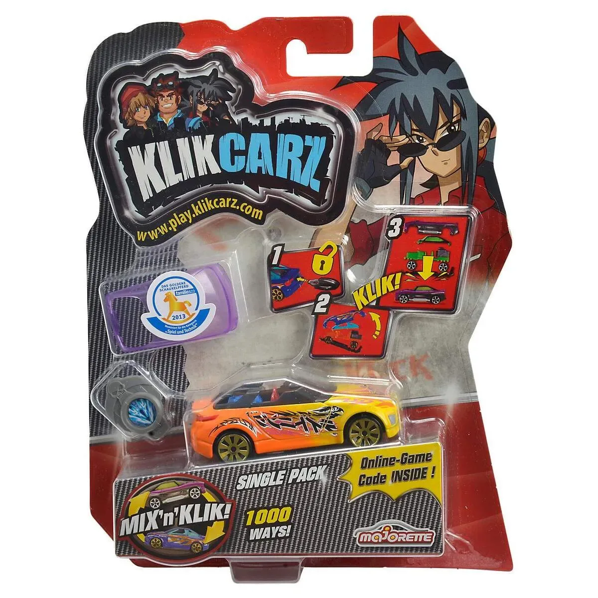 Majorette 212050101 Klikcarz N Mix Single Pack, sortiert fra Majorette – produktbillede