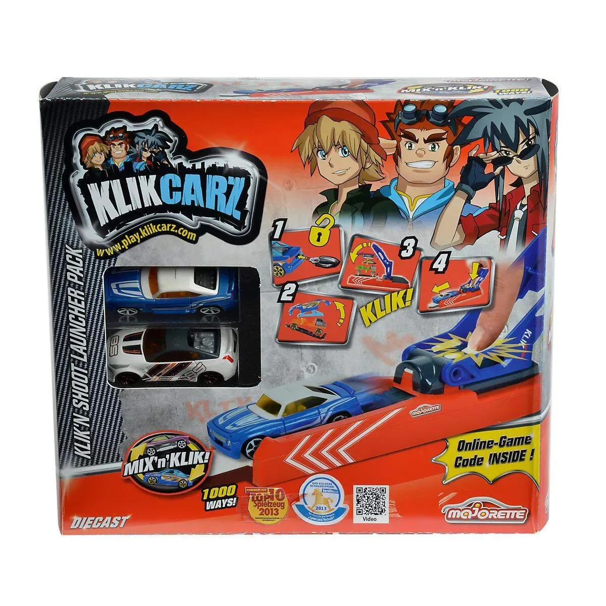 Majorette 212050103 Klikcarz Klik N Shoot Launcher Pack från Majorette – produktbild