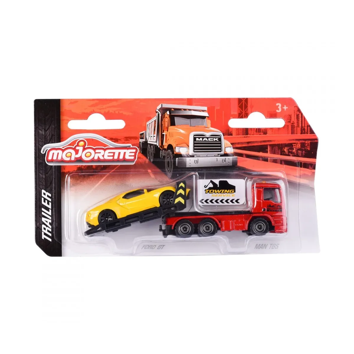Majorette 212053154Q05 MAN TGS Tow Truck w. Ford GT yellow von Majorette – Produktfoto