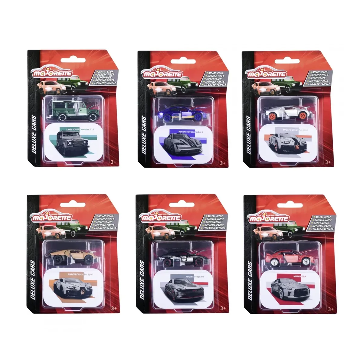 MAJORETTE 212053190 Deluxe Assortment, 6-fach sortiert fra Majorette – produktbillede