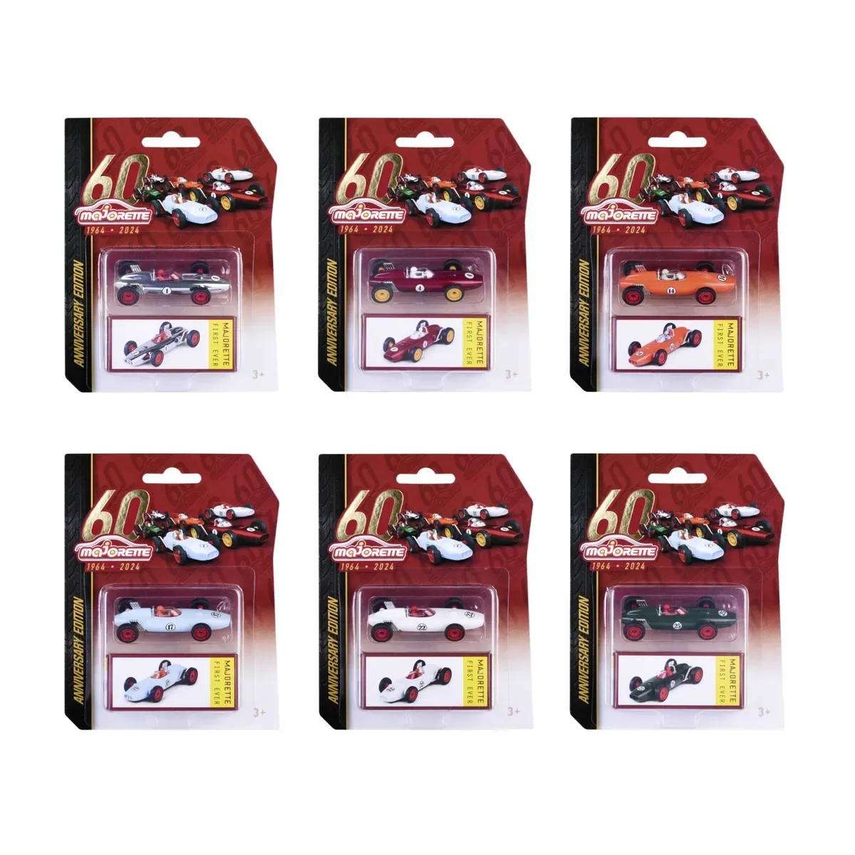 MAJORETTE 212054103 Anniversary Edition First Ever, Geschenkset mit 6 Modellautos von Majorette – Produktfoto