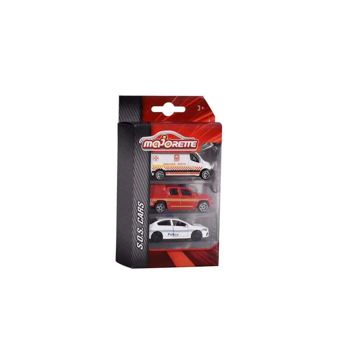 MAJORETTE 212057261 S.O.S. 3 Pieces Set - sortiert fra Majorette – produktbillede