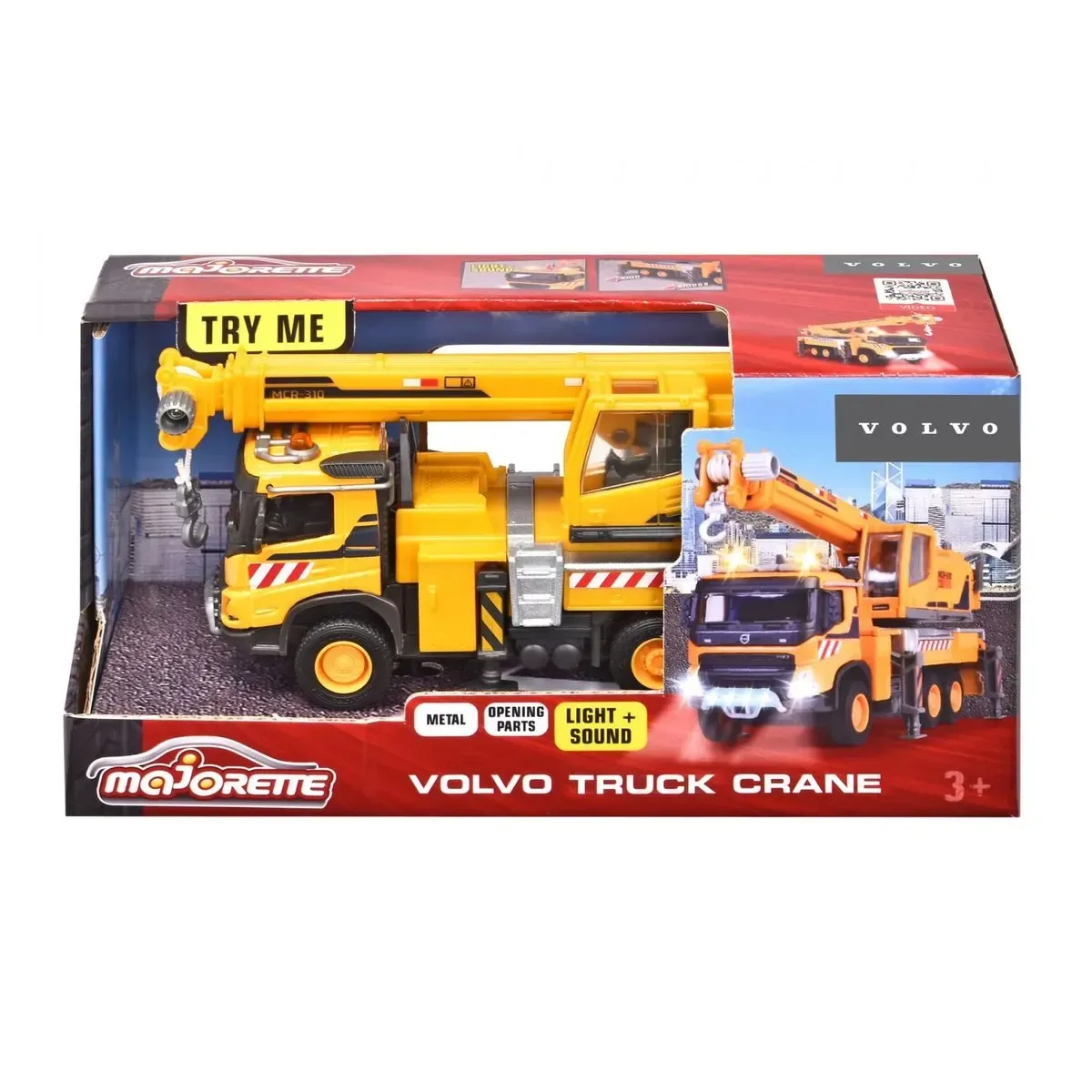 MAJORETTE 213723004 Volvo Truck Crane Spielzeug-Kranwagen 22 cm fra Majorette – produktbillede