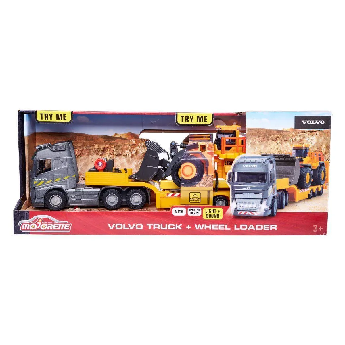 MAJORETTE 213726000 Volvo Truck + Wheel Loader fra Majorette – produktbillede