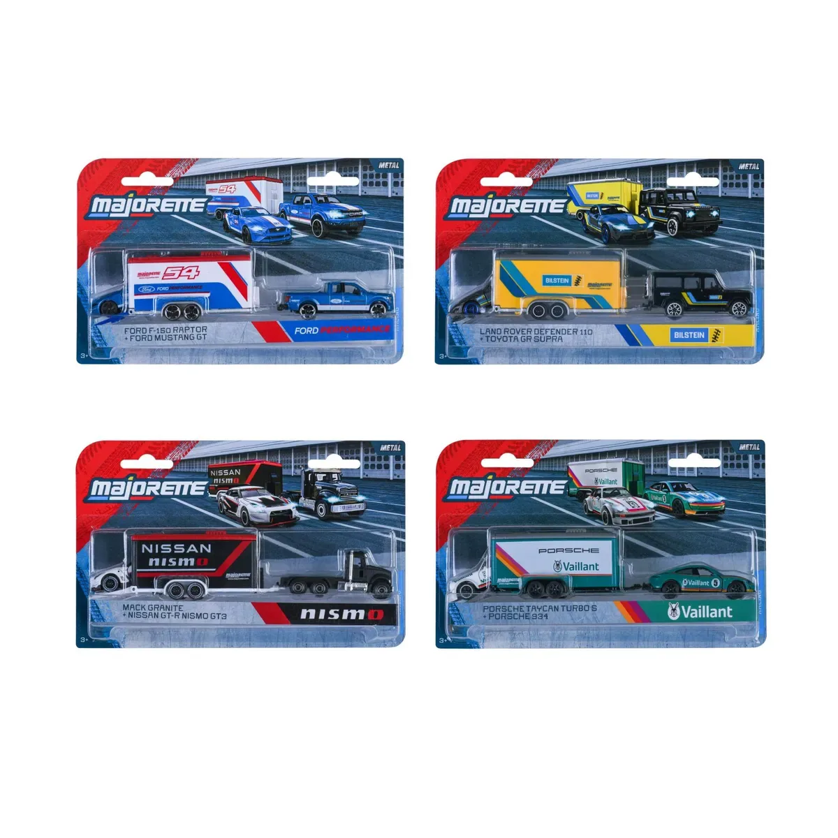 MAJORETTE 8502003001 Racing Deluxe Trailer, 4-sort. fra Majorette – produktbillede