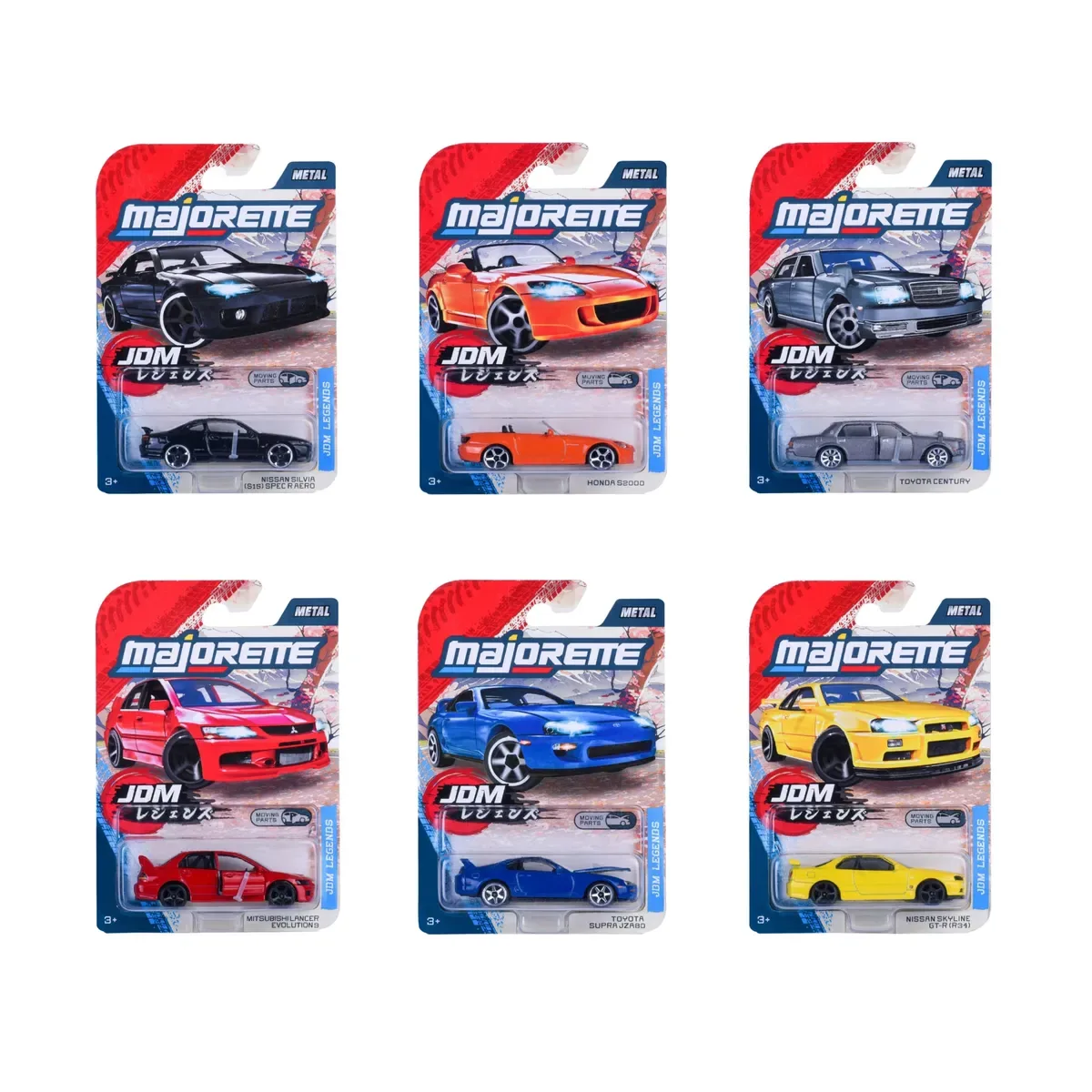 MAJORETTE 8502100000 JDM Legends Premium Cars, 6-sort. de Majorette – photo du produit