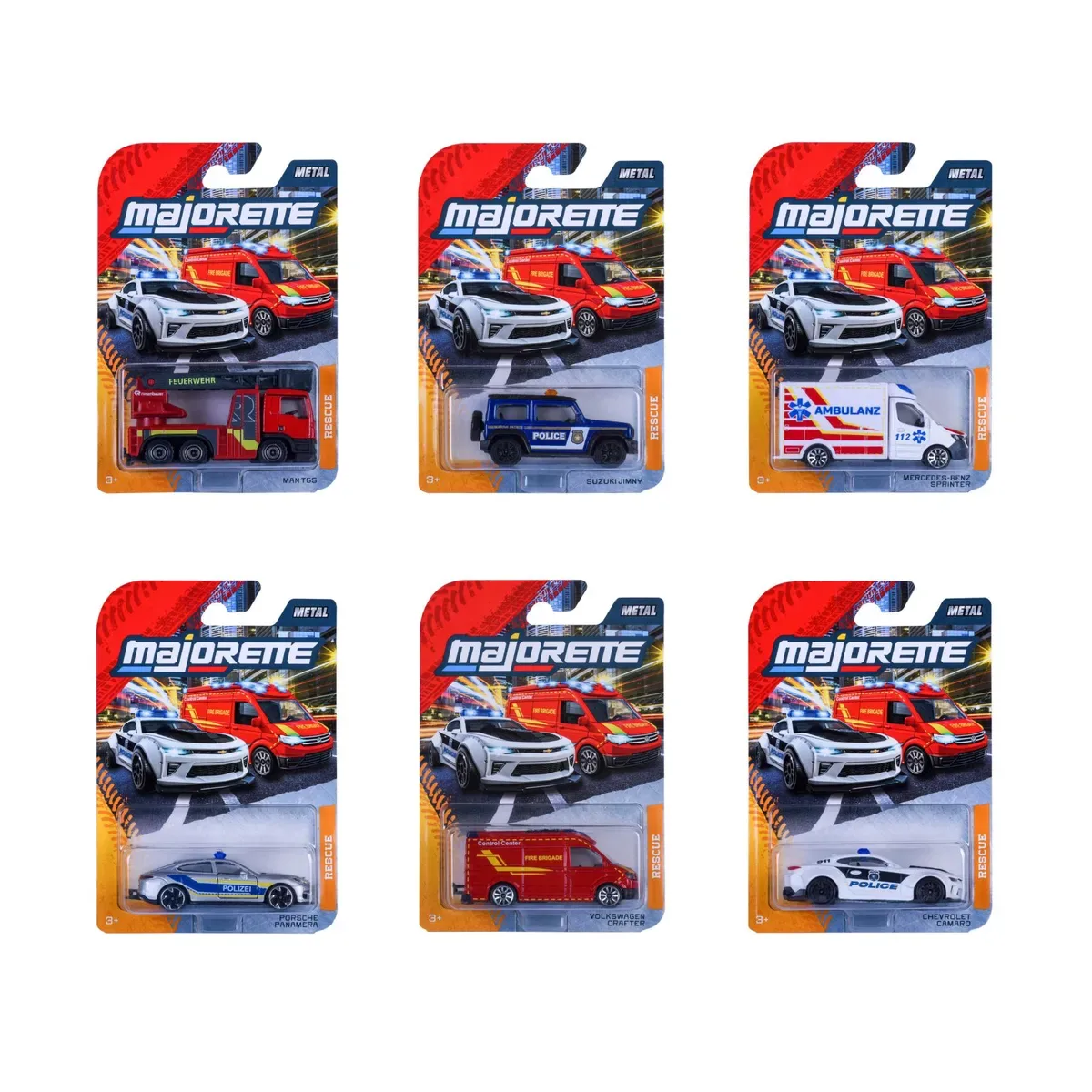 MAJORETTE 8503000003 Rescue Premium Cars, 6-sort. fra Majorette – produktbillede