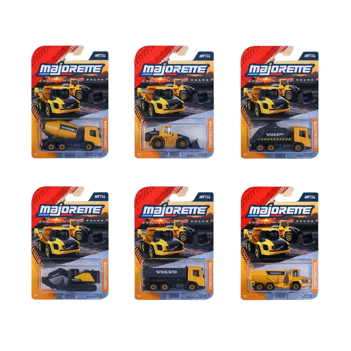 MAJORETTE 8503100000 Volvo Construction Premium, 6-sort. från Majorette – produktbild