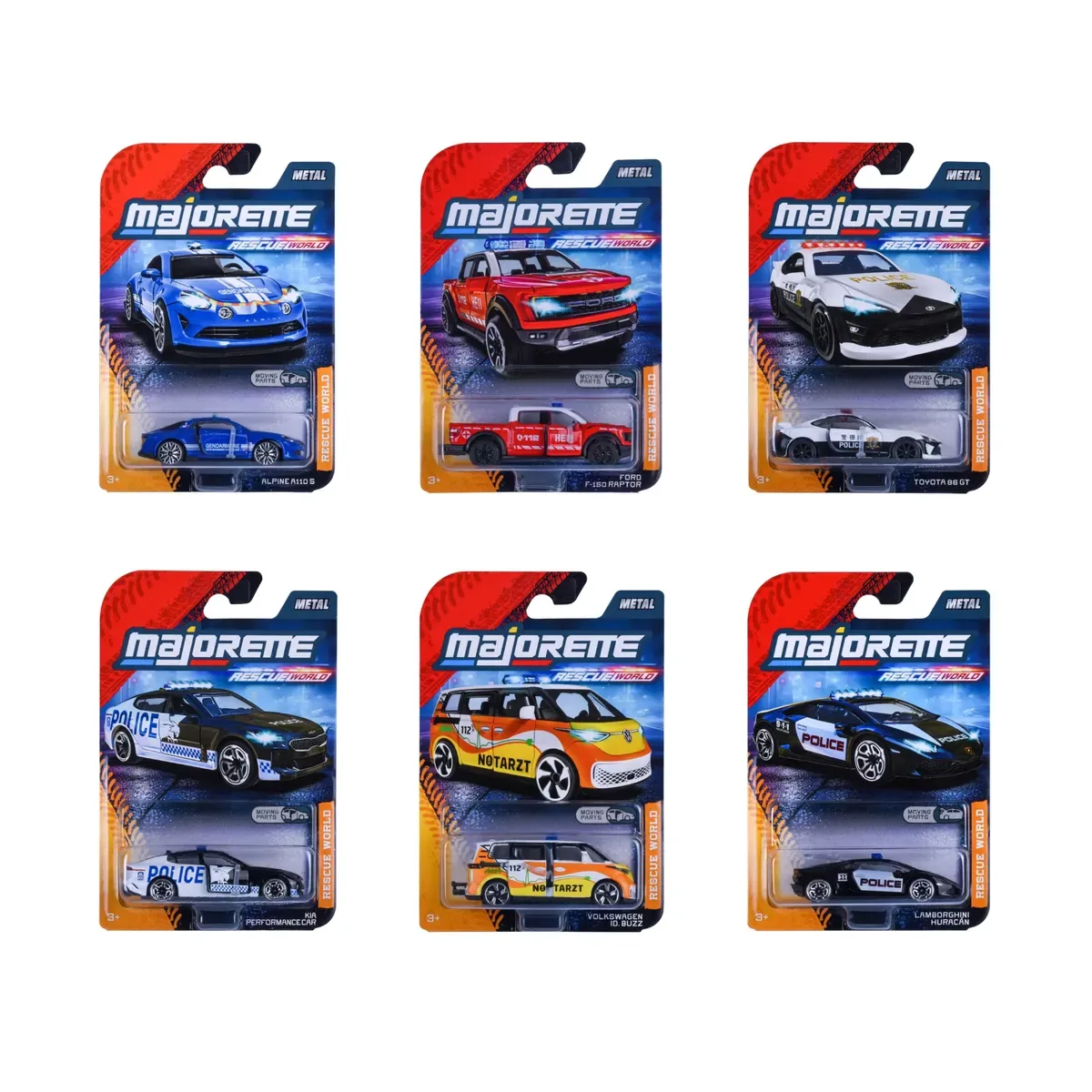 MAJORETTE 8503100001 Rescue World Premium Cars, 6-sort. von Majorette – Produktfoto