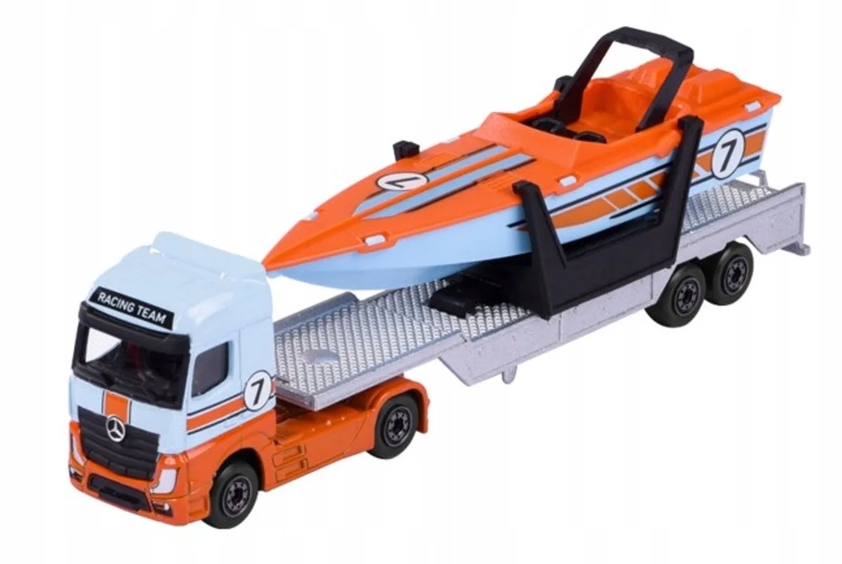 Mercedes-Benz Actros Transporter met Boot Schaal 1:87 de Majorette – photo du produit