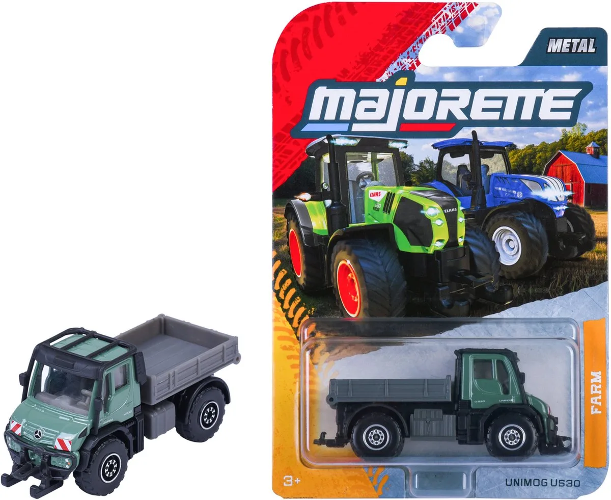 Mercedes Benz Unimog U530, (Farm Premium) by Majorette in Green, Grey – product photo