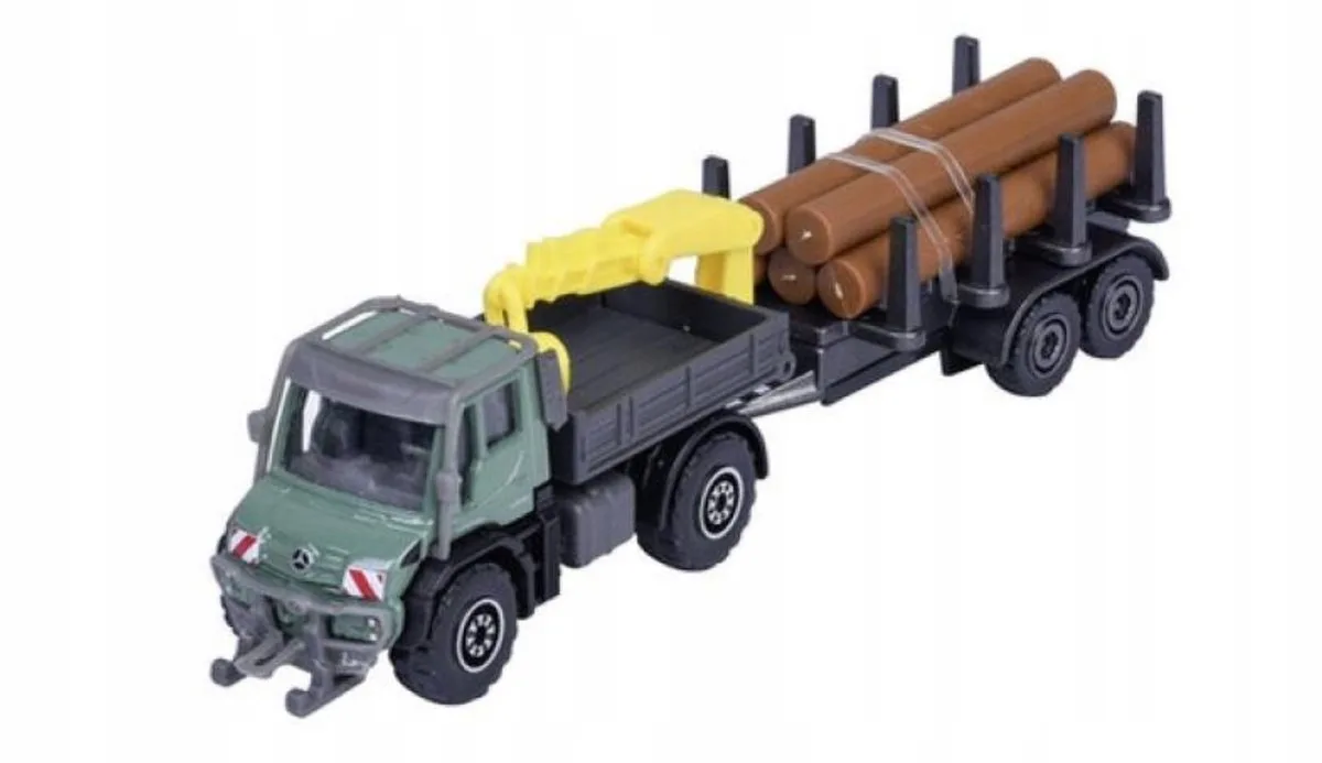 Mercedes-Benz Unimog U530 met Aanhanger - Metalen model by Majorette – product photo