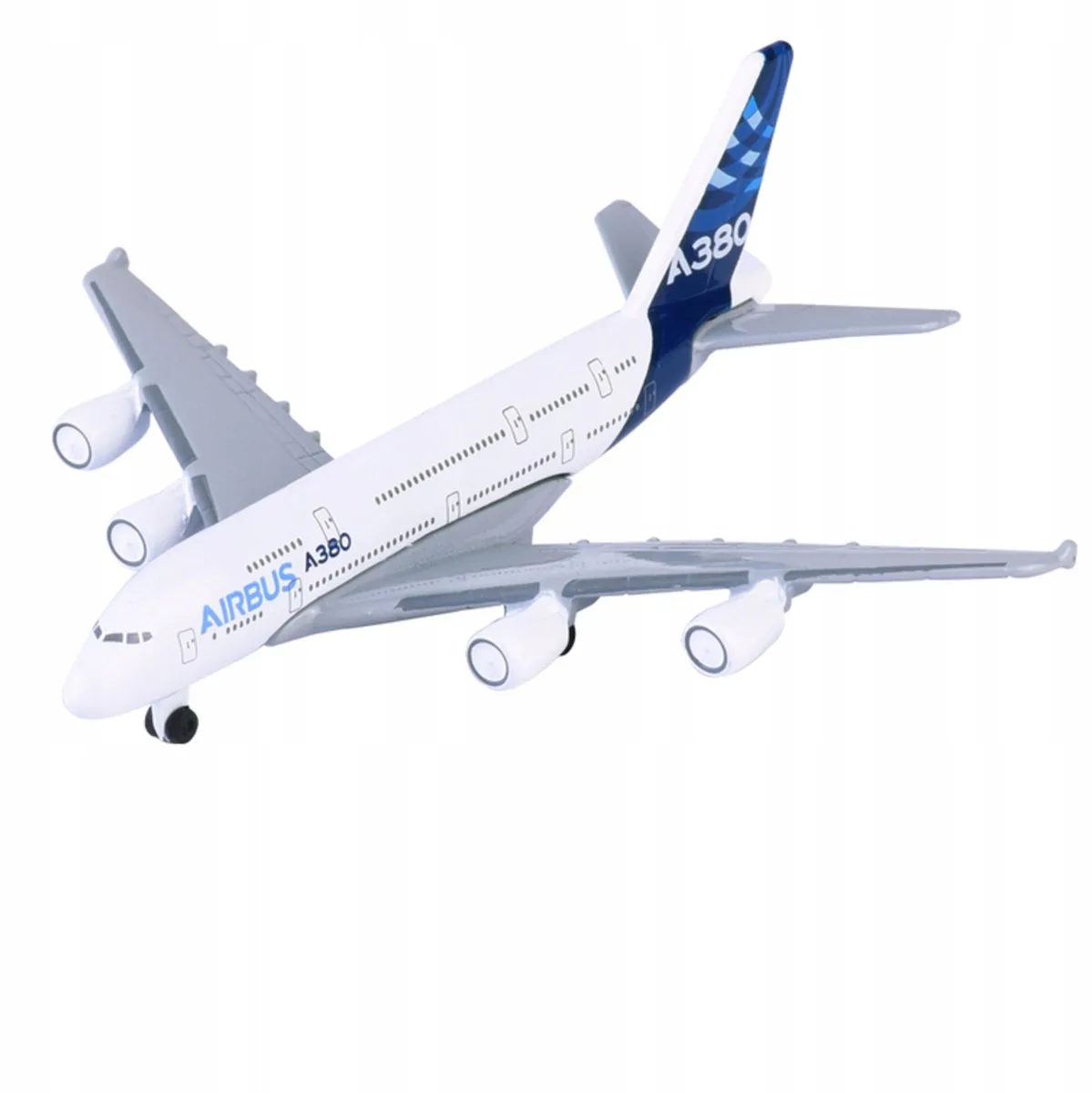 Metalen Airbus A380-800 Passagiersvliegtuig Wit 11 cm by Majorette in Blue – product photo