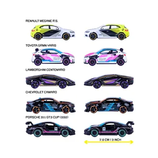 Neon Racer 5 Pieces (8504105004) Auto by Majorette – product photo 2 of 5
