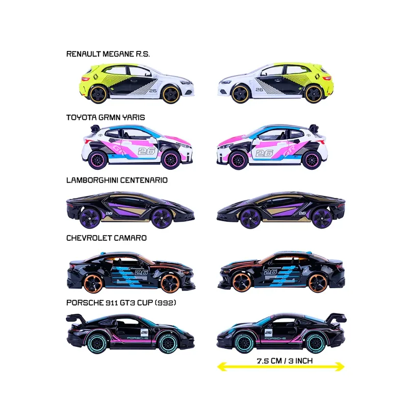 Neon Racer 5 Pieces (8504105004) Auto by Majorette – product photo 2 of 5