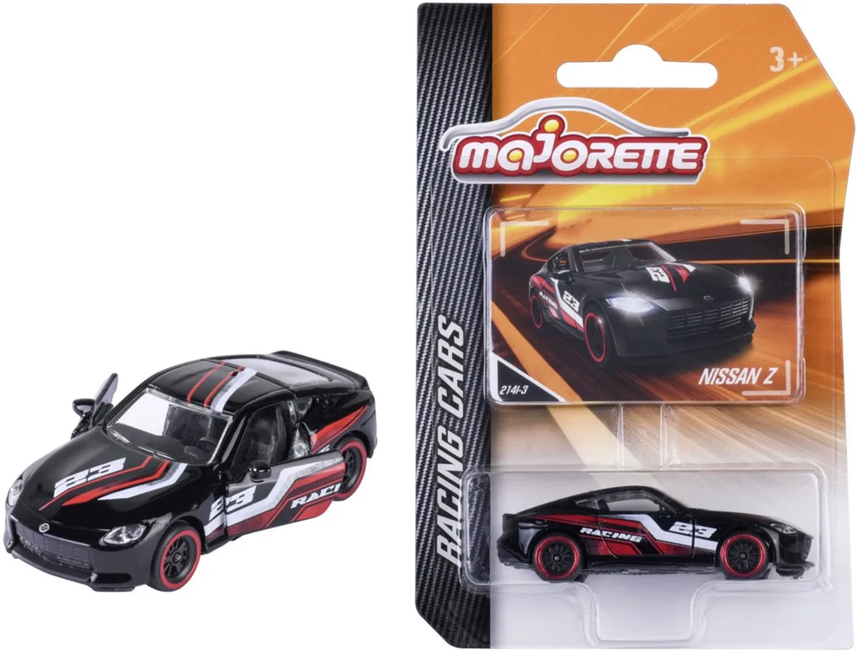 Nissan Z, (Racing Cars) by Majorette in Black, Red – product photo