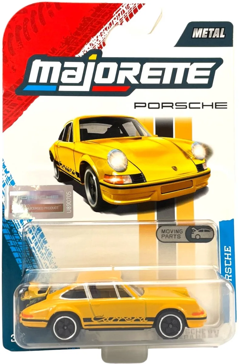 Porsche 911 Carrera RS 2.7 Geel 1:64 Model Auto från Majorette – produktbild