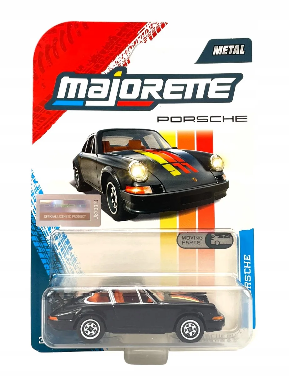 Porsche 911 Carrera RS 2.7 Zwart Schaal 1:64 Modelauto från Majorette – produktbild