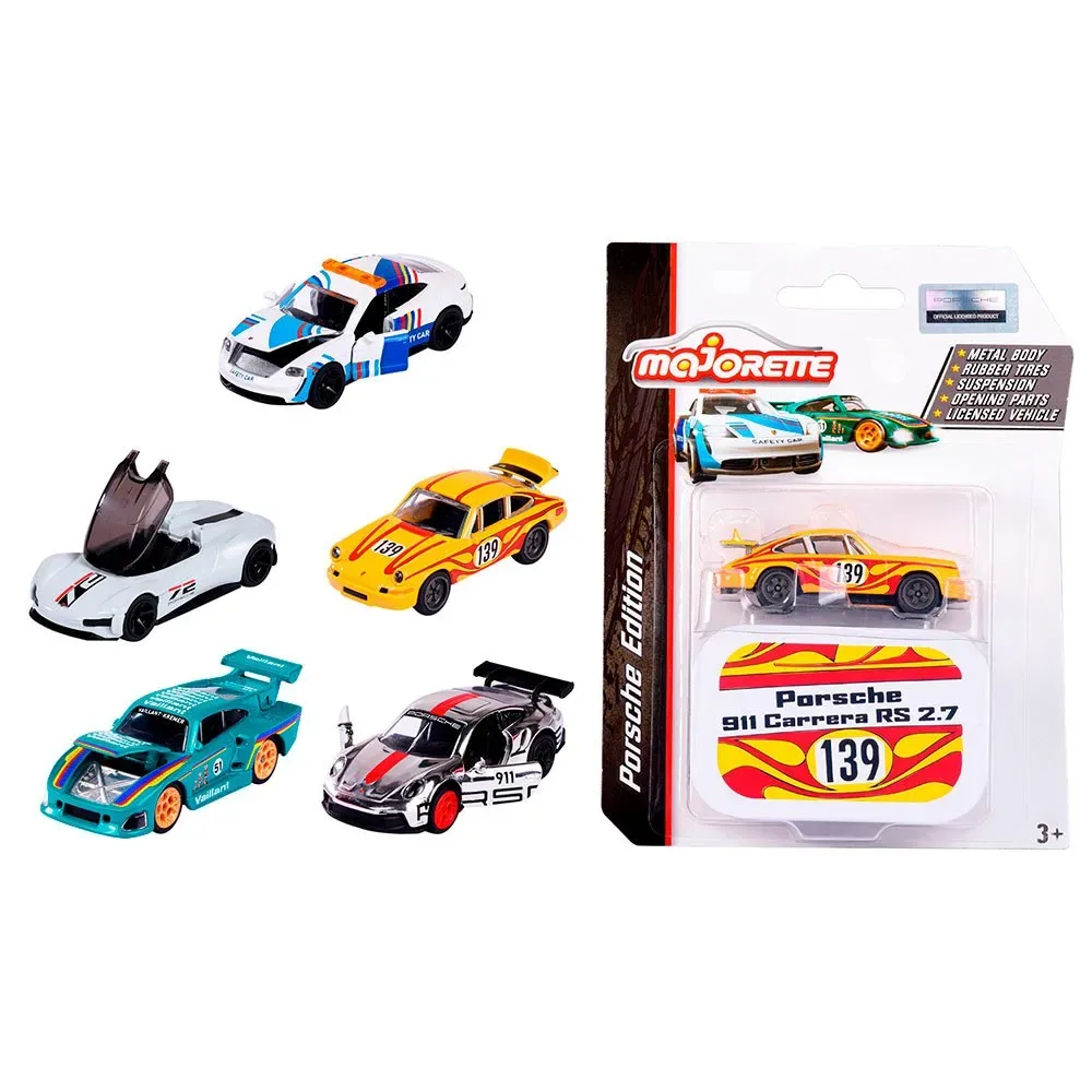 Porsche Motorsport Deluxe 1:64 6-pack Bilar från Majorette – produktbild