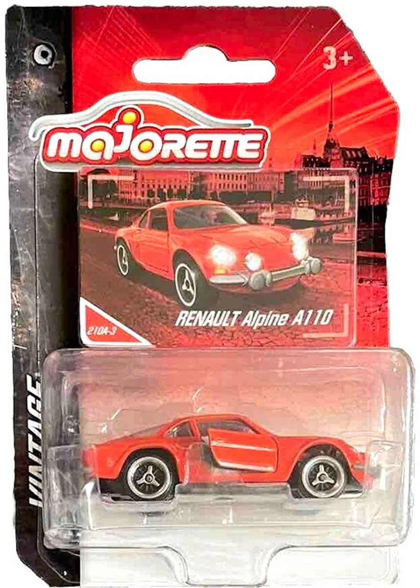 RENAULT ALPINE A110 MAJORETTE VINTAGE 1:64 CARD INCLUDED (BK040624) de Majorette en Orange – photo du produit