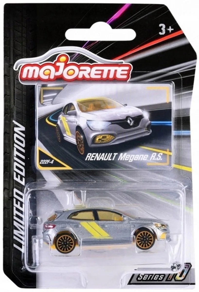 Renault Mégane R.S. Limited Edition modelauto 1:64 von Majorette in Gelb – Produktfoto