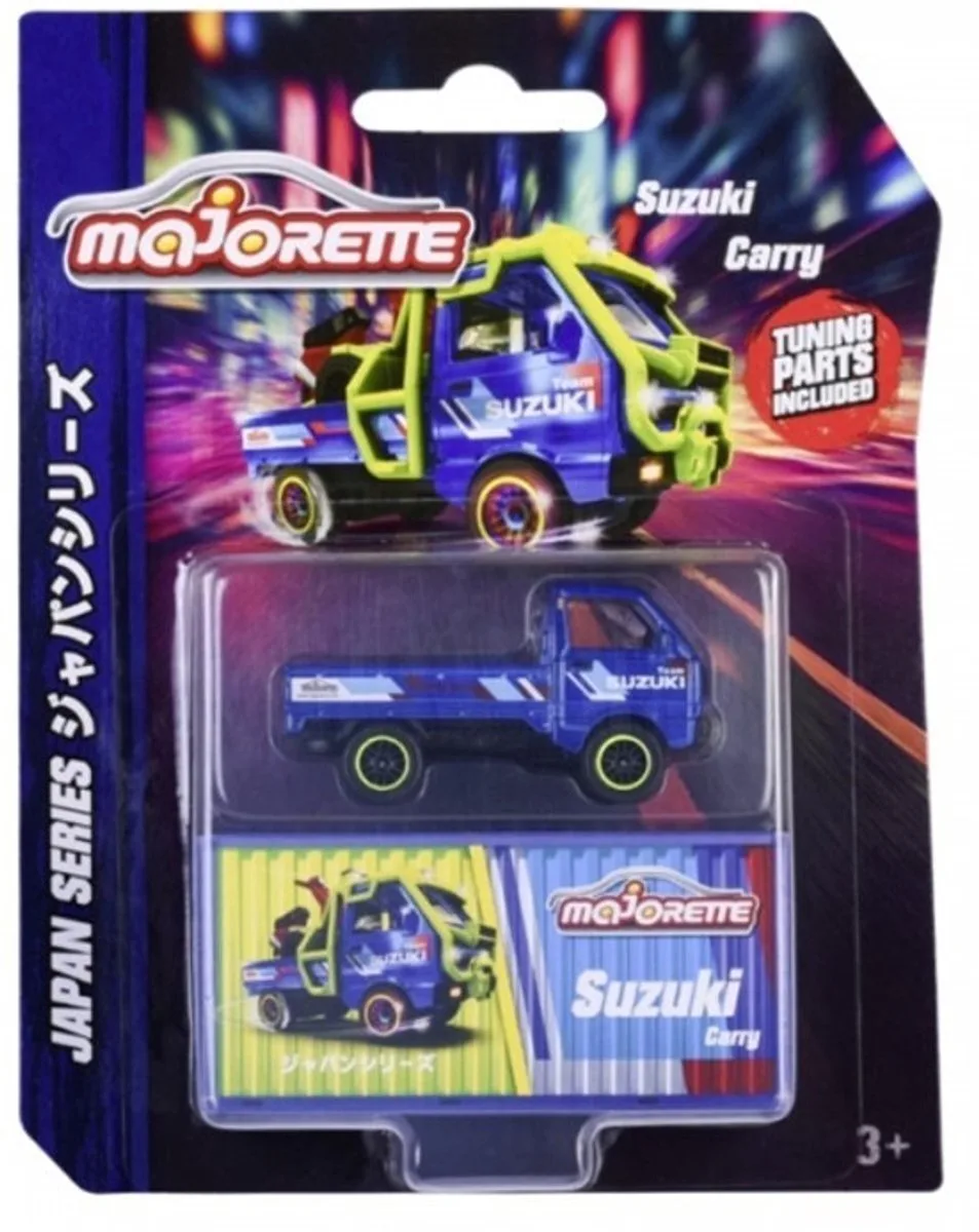 SUZUKI CARRY TUNING PARTS INCUDED MAJORETTE LIMITED EDITION VINTAGE JAPAN SERIES 1:64 CARD IN BOX de Majorette en Bleu – photo du produit