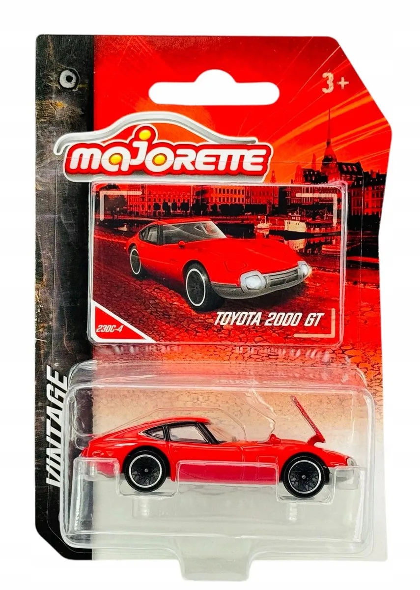 Toyota 2000 GT metaal model 1:56 - Nieuw från Majorette i Röd – produktbild